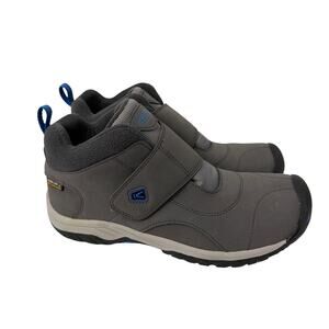Chaussures Randonnée Keen Ridge Flex Mid – Gris/bleu, Déperlant, Pointure US 3 (jeunes/unisexe)